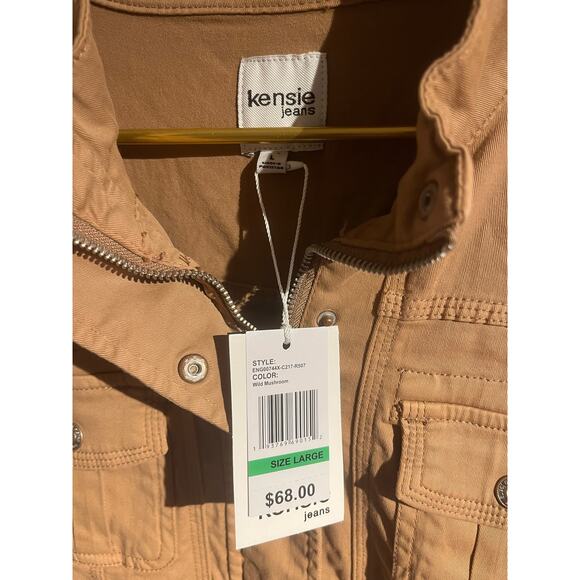 NWT Kensie jeans light weight jacket color Wild mushroom Size large - Picture 5 of 7